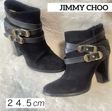JIMMY CHOO 지미추 숏부츠 MELBA 스웨이드 G 금장 장식