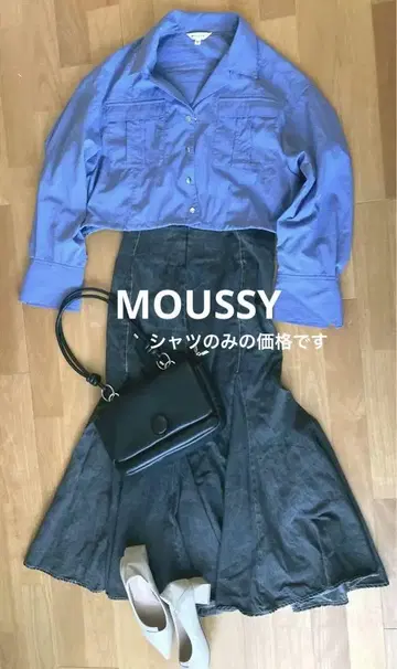 캐주얼 크롭 셔츠 moussy