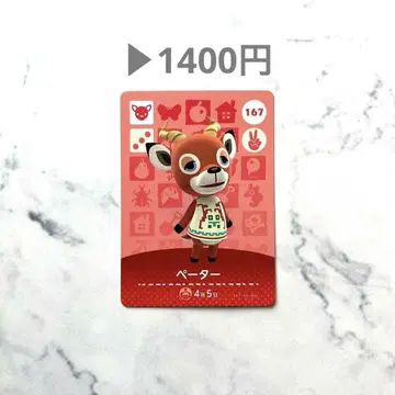 [페터] 모여봐요 동물의 숲 모동숲 amiibo 카드 화이트 까짐 있음