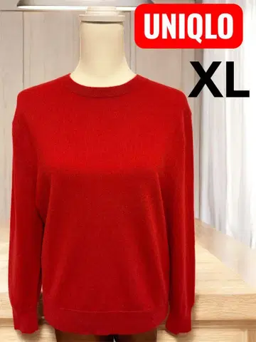 유니클로 빅 사이즈 캐시미어 100% 스웨터 XL 레드