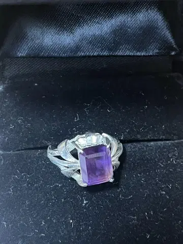 빈티지 자수정 실버 반지 10호