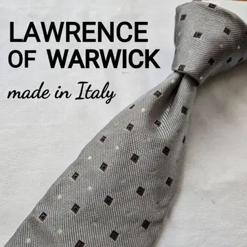 LAWRENCE OF WARWICK 그레이 넥타이 실크 이탈리아제