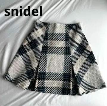 snidel 로빙 체크 미니 스커트 IVR 1 스나이델