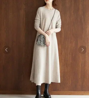 SLOBE iENA 슬로브 이에나 워셔블 플레어 원피스 베이지