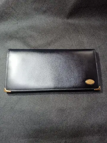 dunhill 블랙 가죽 이단 접이식 지갑