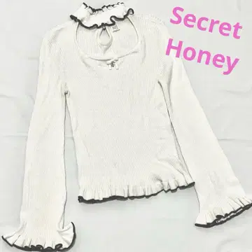 Secret Honey 프릴 리브 니트
