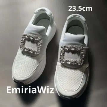 EmiriaWiz 화이트 비쥬 로고 슬립온