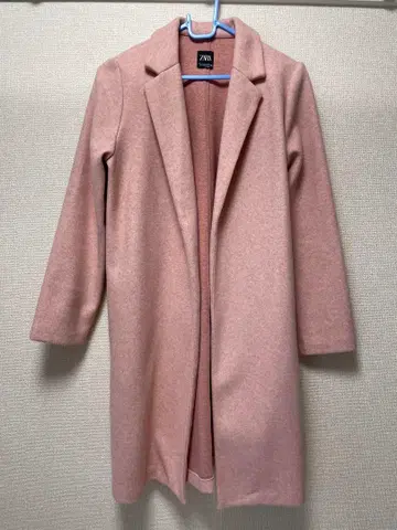ZARA 핑크 롱 코트 M