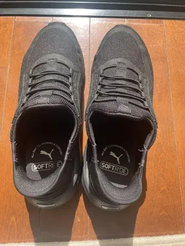 PUMA SOFTRIDE 블랙 슬립온 28cm 블랙