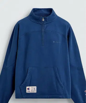 CHAMPION X ZARA 지퍼넥 스웨트 셔츠 M