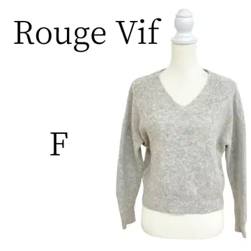Rouge Vif 그레이 (라메 믹스) 긴팔 니트/스웨터 F