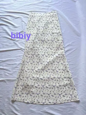 bibiy 플라워 프린트 머메이드 롱 스커트 꽃무늬