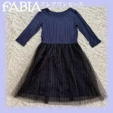 FABIA 도킹 원피스 플레어 원피스 튤 레이스 원피스