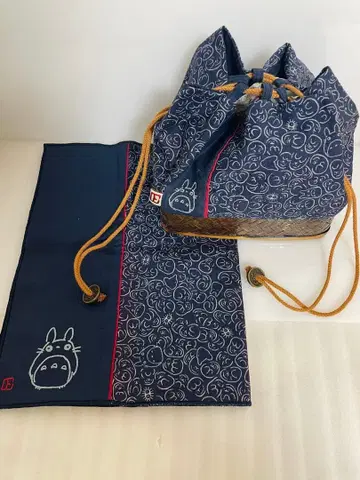 토토로 복조리 긴착쿠 지브리 바스켓 복조리 레트로 백 파우치 소품함