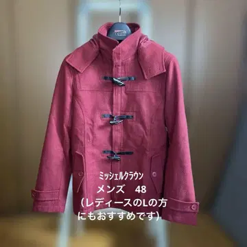 빨간색 더플 코트 울 혼방 미셸 크라운
