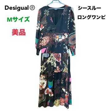 Desigual 시스루 롱 원피스 M 사이즈