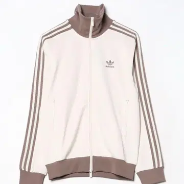 adidas 집업 자켓 화이트/브라운