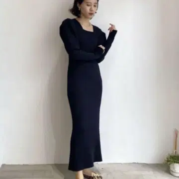 nugu 퍼프 슬리브 원피스