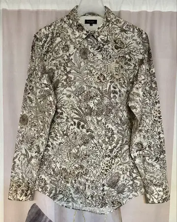 폴스미스 컬렉션 플로럴 해바라기 스케치 아트 꽃무늬 셔츠