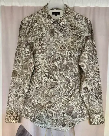 폴스미스 컬렉션 플로럴 해바라기 스케치 아트 꽃무늬 셔츠