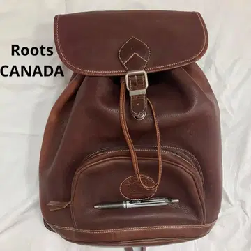 레어  Roots CANADA 그레고리 백팩 가죽 천연 가죽