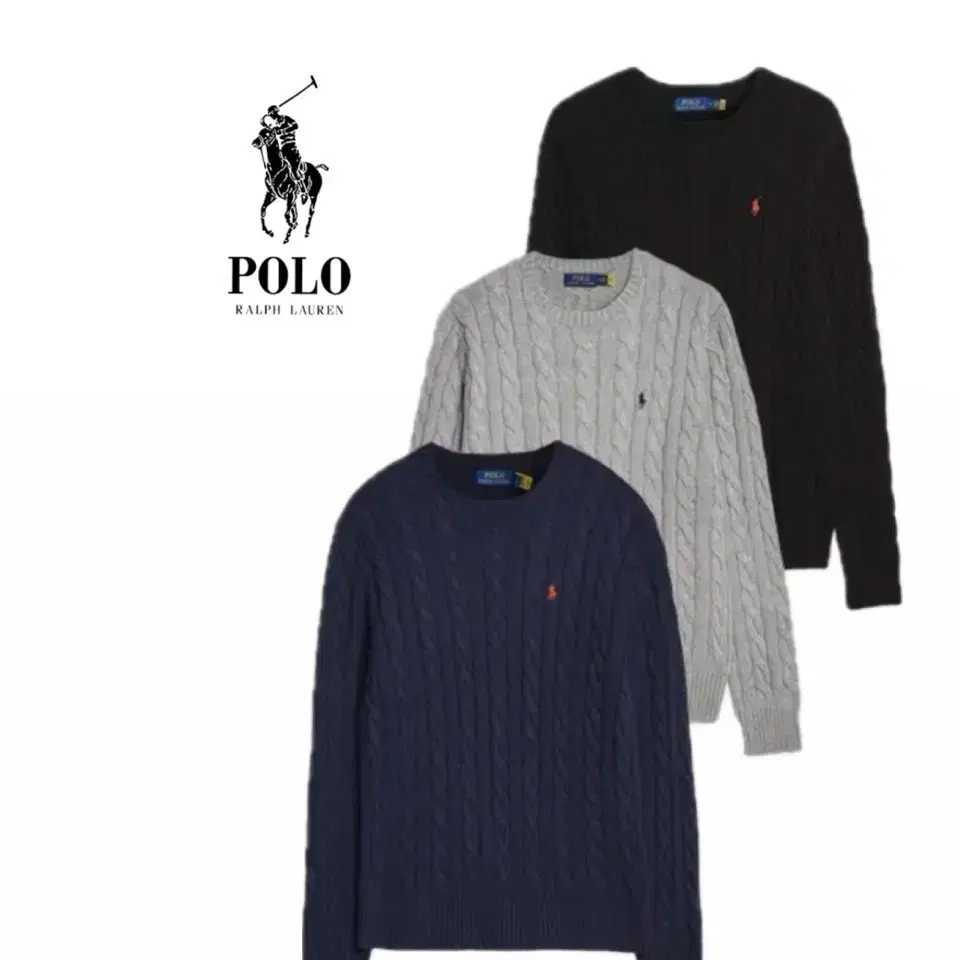 [New Product/Free Shipping] Polo Ralph Lauren Cable Knit Round Sweater