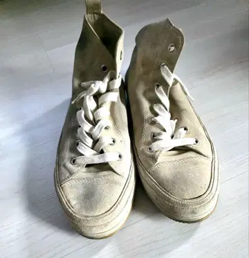 ANN DEMEULEMEESTER 얼룩 가공 하이컷 스니커즈