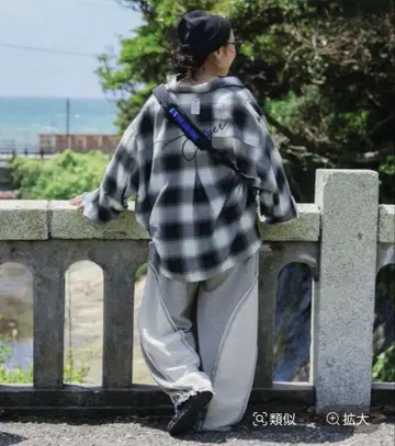 니코앤드 새상품 bewithM Misayo 컬러풀 체크 셔츠 모노톤