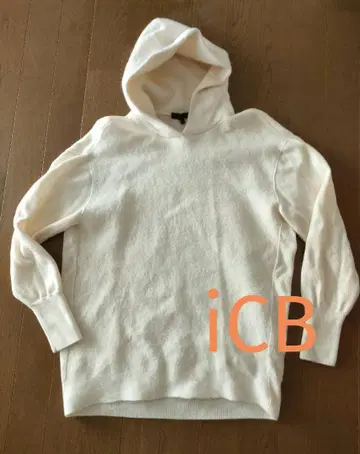 ONWARD icb 모 100% 니트 펠트 이소재 후드티 스웨터