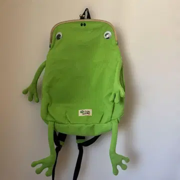 가격 인하! 개구리 디자인 가마구치 백팩 Fluke frog