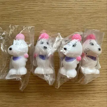 레어! peanuts 스누피 피규어 소프트 비닐 미니 피규어 4개 세트