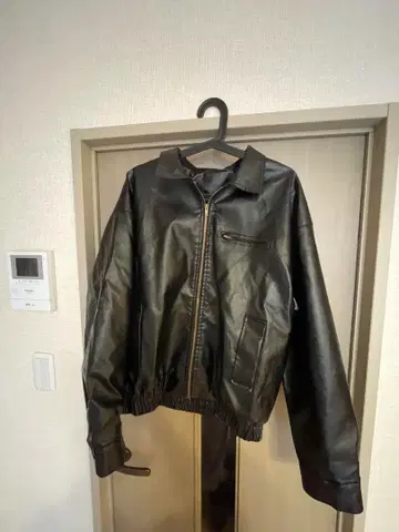 블랙 가죽 자켓 M 사이즈