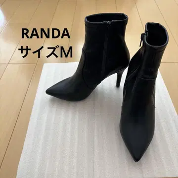 RANDA 란다 사이드 지퍼 스틸레토 숏 부츠 M