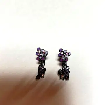 새상품급! ANNA SUI 나비 모티브 목걸이 꽃 귀찌 세트