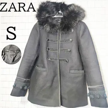 오리엔탈풍 ZARA 하프 코트 여성용 블랙