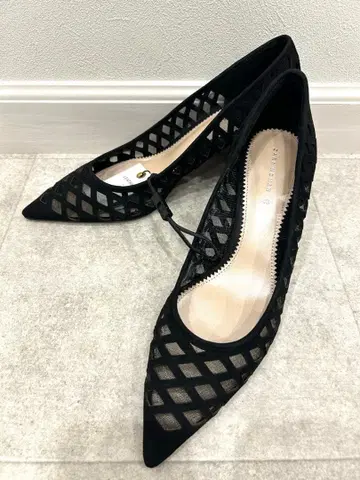 [ 새상품 ] ZARA 자라 스틸레토 청키힐 펌프스 40