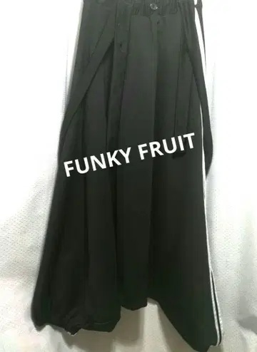 FUNKY FRUIT 사루엘 팬츠 사이드 스트라이프 블랙