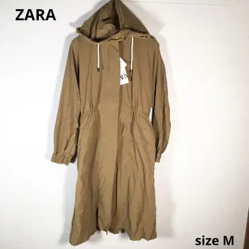미사용품 ZARA 자라 후드 부착 롱 코트 sizeM