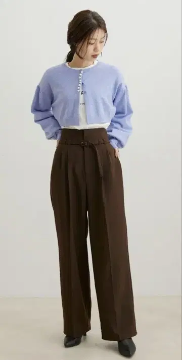 Vis 에코 울 터치 와이드 팬츠 M 사이즈