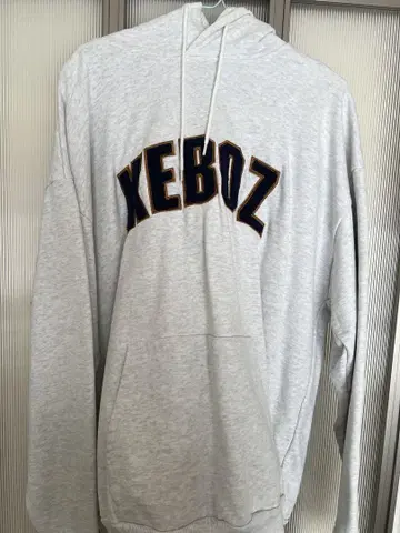 Keboz 그레이 후드 부착 후드티 M 사이즈