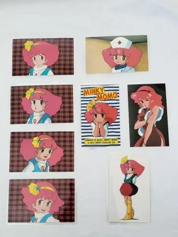 밍키모모 라미네이티드 카드 8장 세트