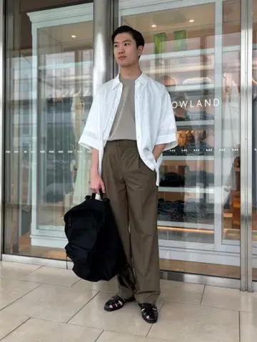 레이온 폴리에스테르 배럴 팬츠