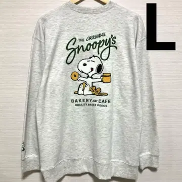 새상품 PEANUTS 스누피 사가 자수 도넛 트레이닝복 긴팔 L