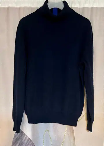 폴스미스 캐시미어 100% 터틀넥 니트 스웨터 네이비