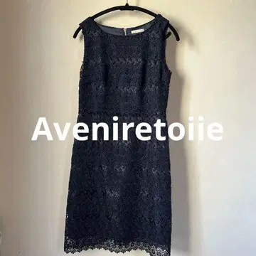 Aveniretoiie 아베닐 에투알 블랙 레이스 슬리브리스 원피스