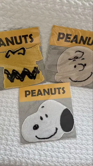 스누피 찰리 브라운 타월 손수건 3장 세트