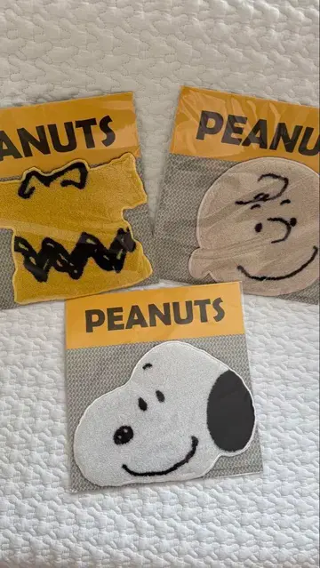 스누피 찰리 브라운 타월 손수건 3장 세트