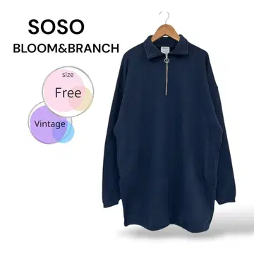 SOSO PHLANNE 맨투맨 튜닉 원피스 빅 실루엣 F