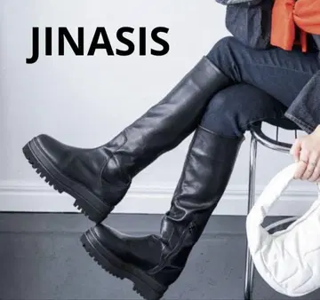 JINASIS 지나시스 비거 롱 부츠 블랙 가죽