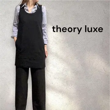 새상품급 theory luxe 블랙 슬리브리스 튜닉 베스트 size 38